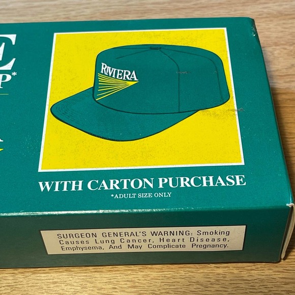 Vintage Trucker Hat Cap Riviera Cigarette Giveaway Snapback USA Original Box NIB - Picture 3 of 6
